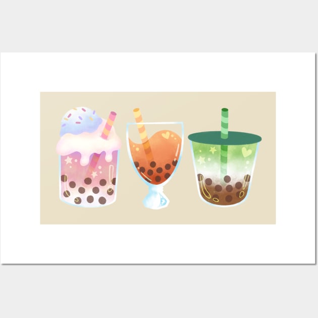 My Favorite Bubble Tea Flavors Wall Art by magsterarts